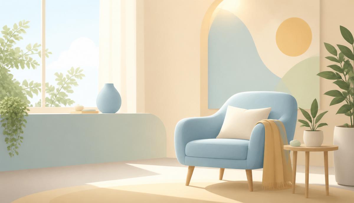 Een lichte, warme therapieruimte met een comfortabele stoel, symbolisch voor de veilige behandelomgeving bij Praktijk Levenswerk in Musselkanaal
